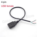 5V USB Cable Kit: Ultimate DIY Charging Solution  ourlum.com 4 wire usb female 1M 