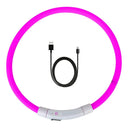 Night Glow LED Dog Collar: High Visibility Pet Safety Light  ourlum.com Pink  