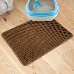 Waterproof Double Layer Cat Litter Mat: Clean, Non-slip, Washable Bed Mats