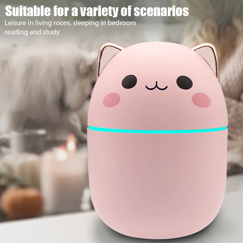 Mini Cute Air Humidifier & Aroma Diffuser: Tranquil Space Enhancer  ourlum.com   