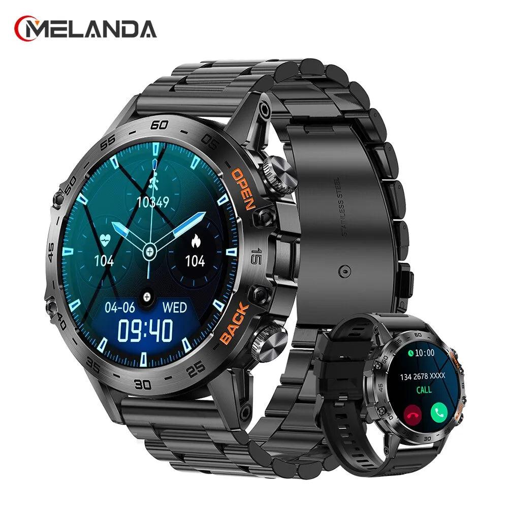 MELANDA Steel Smart Watch: Ultimate Sports Tracker with Bluetooth Call  ourlum.com   