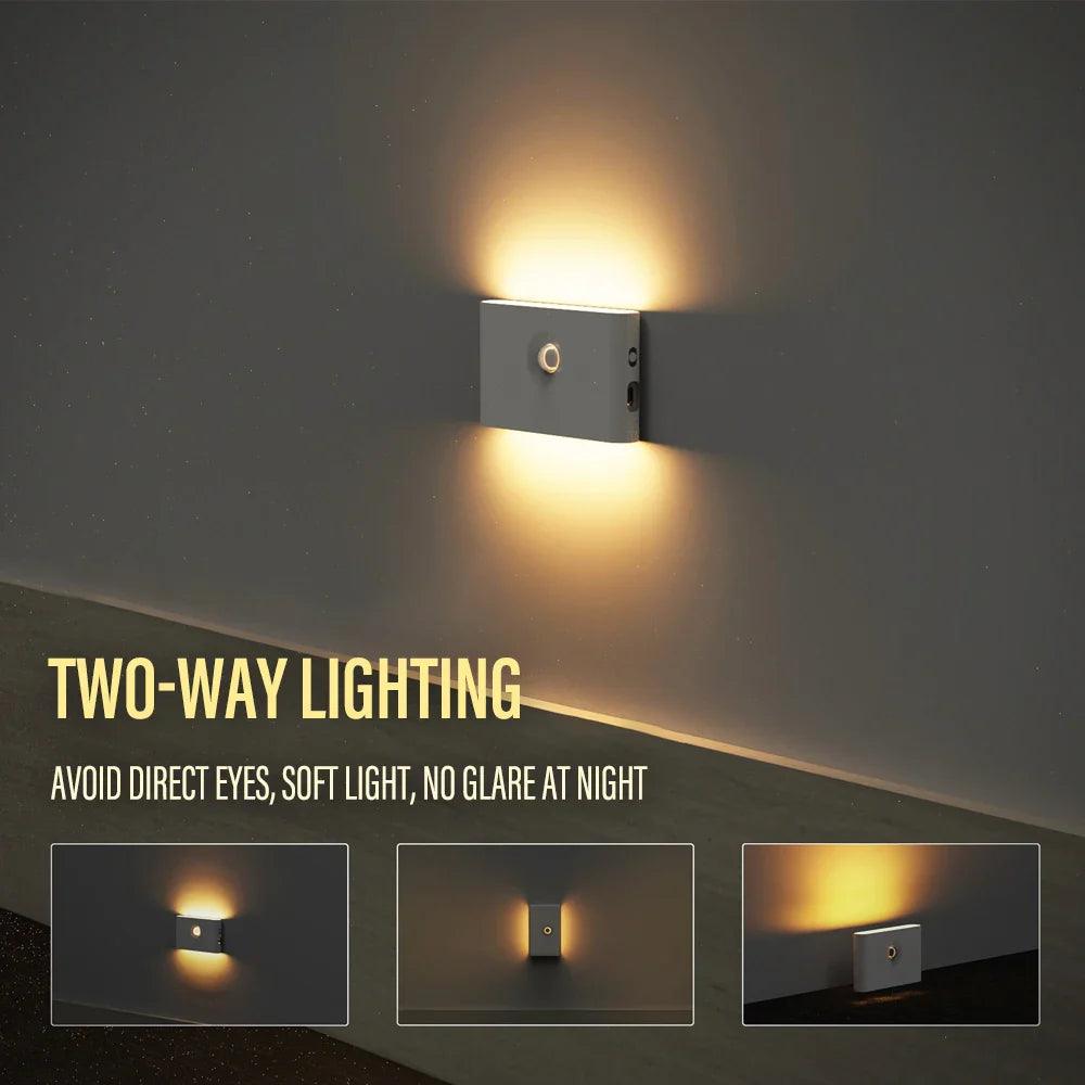 LED Induction Night Light with Motion Sensor & USB Charging  ourlum.com   