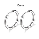 Simple Stainless Steel Hoop Earrings for Cartilage Piercings