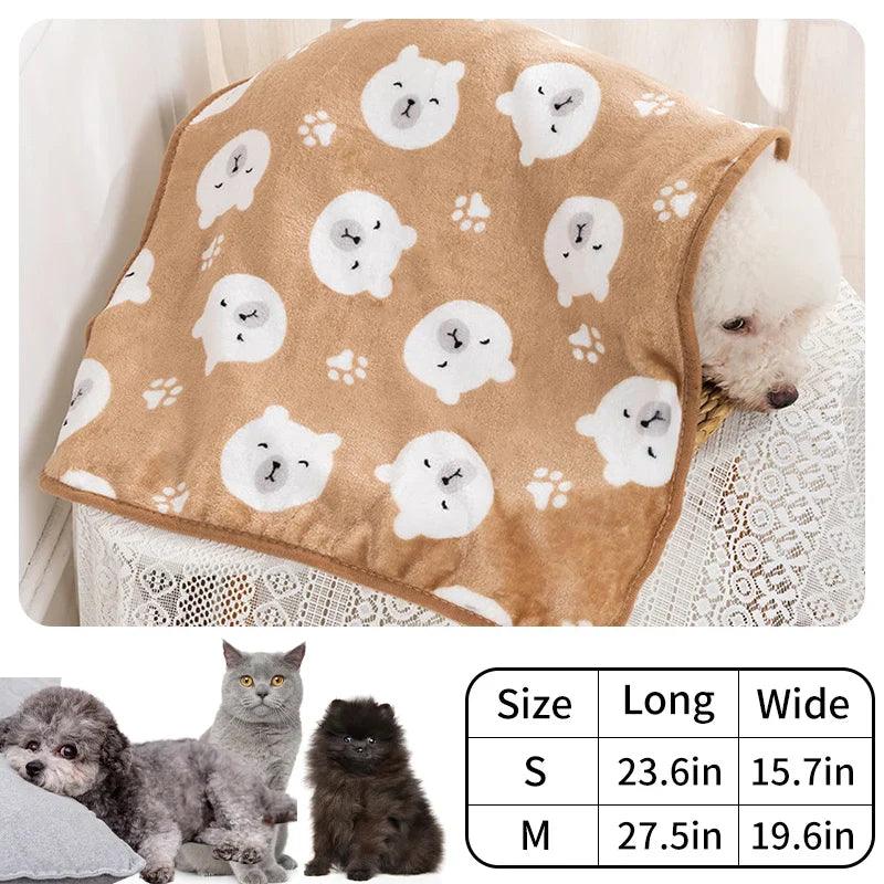 Cozy Pet Blanket: Plush Breathable Mat for Dogs & Cats  ourlum.com   