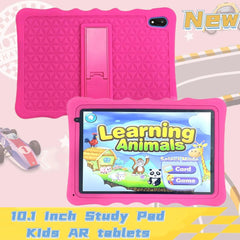 10.1-inch HD Android Education Tablet for Kids with Eye Protection, 64GB Storage, WiFi, Dual Cameras, and Montessori Learning