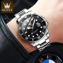 OLEVS Men's Stainless Steel Business Waterproof Watch Stylish Quartz