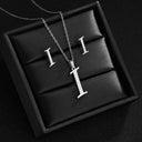 Fashion Stainless Steel Alphabet Initial Necklace Set For Women