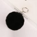 Cute Animal Keychains with Fluffy Fur Ball Bag Pendant