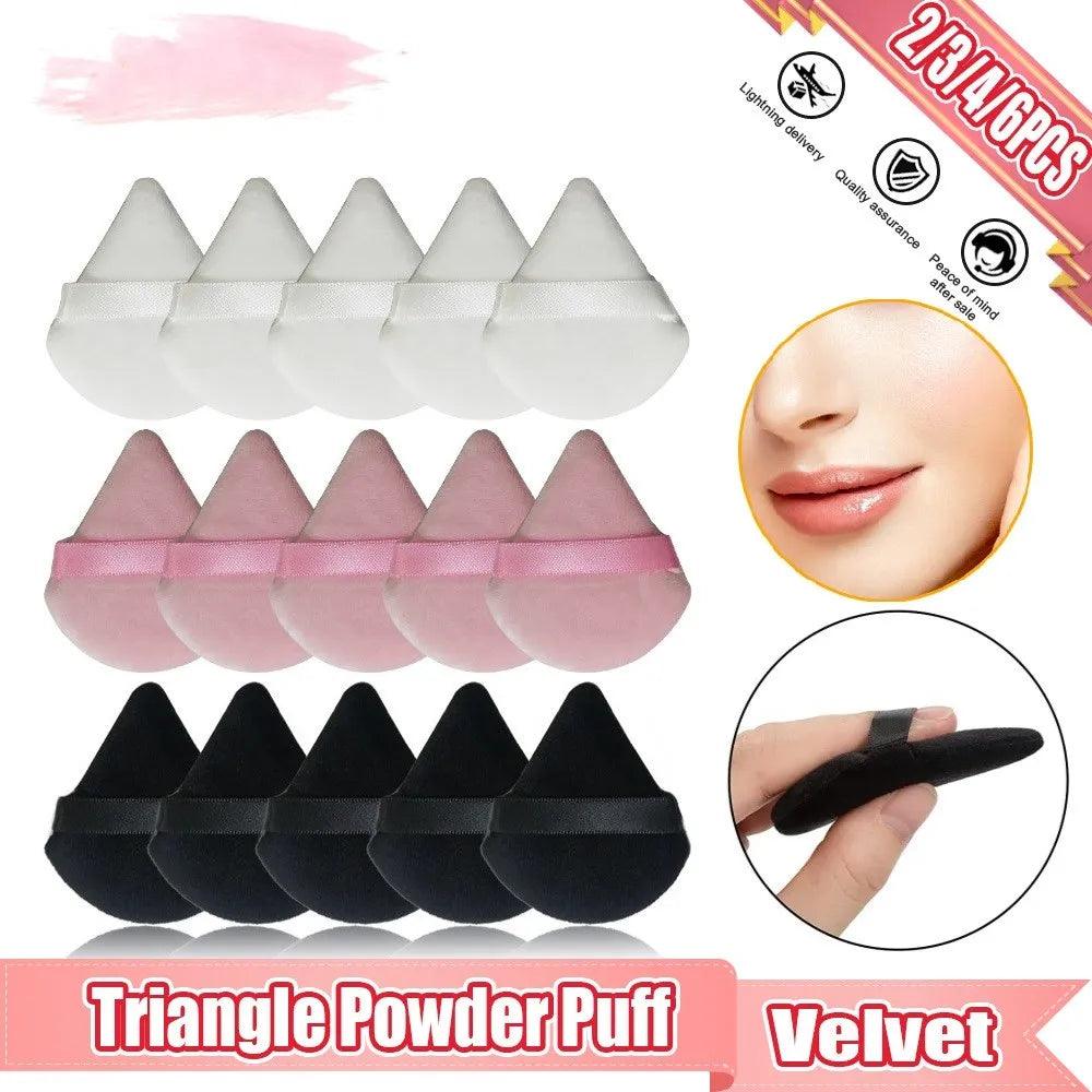 Velvet Triangle Makeup Sponge for Flawless Face Contouring and Foundation Application  ourlum.com   