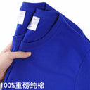 100% Cotton T-Shirt Men Women Solid Color O Neck Tops M-4XL