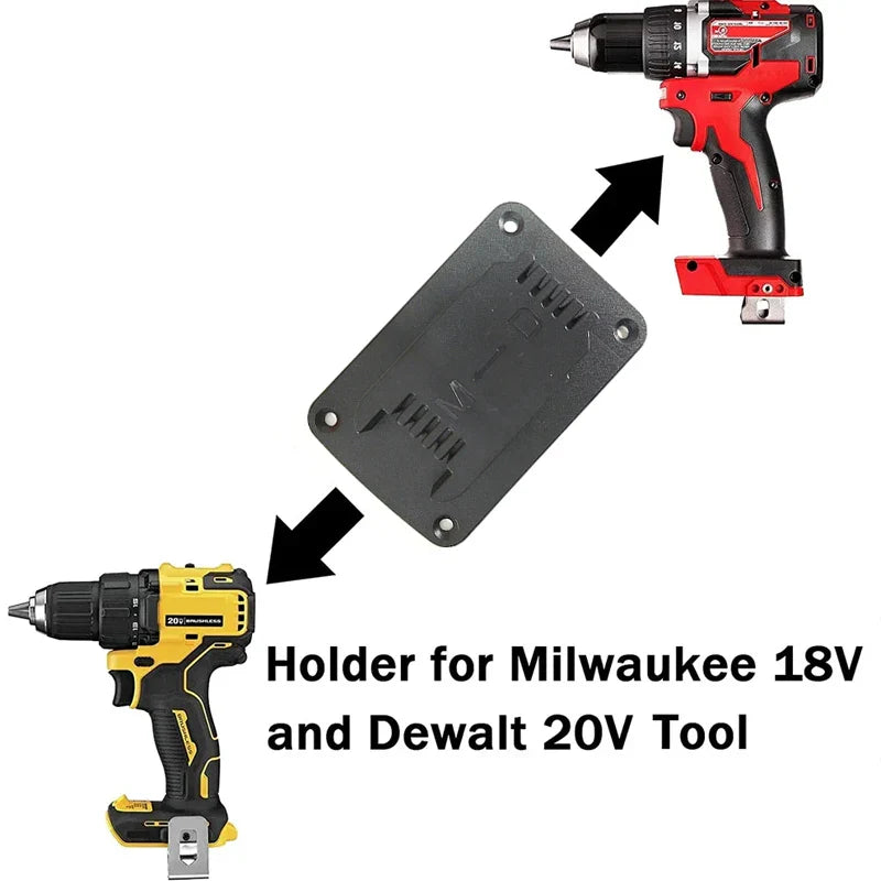 5pcs Compact Wall Mount Tool Holder for Dewalt & Milwaukee Power Tools