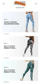 Seamless High Waist Tie Dye Leggings for Women Fitness Wear