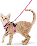 YOKEE Cat Harness & Leash Set: Comfortable Escape-Proof Vest for Small Cats  ourlum.com Pink XS 