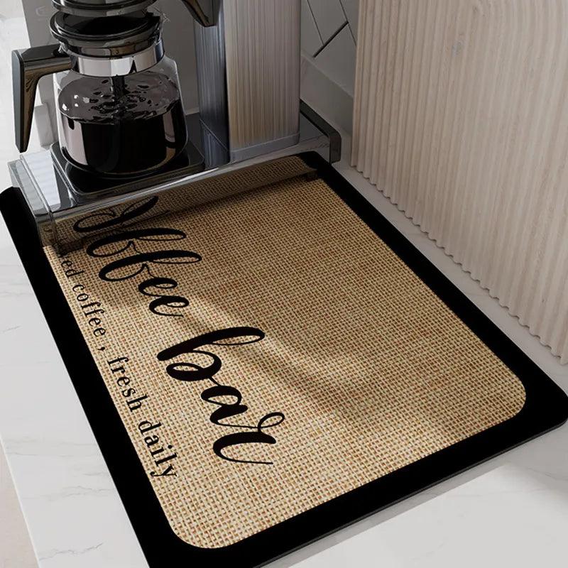 Super Absorbent Kitchen Coffee Mat: Waterproof, Stain-Resistant Drying Pad  ourlum.com COffee 60x50cm 