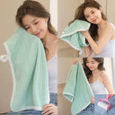 Square Spiral Bath Towel Designer Solid Color Quick Drying