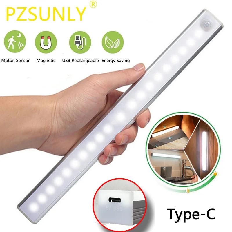 Motion Activated LED USB Rechargeable Light for Kitchen Wardrobe Staircase  ourlum.com   