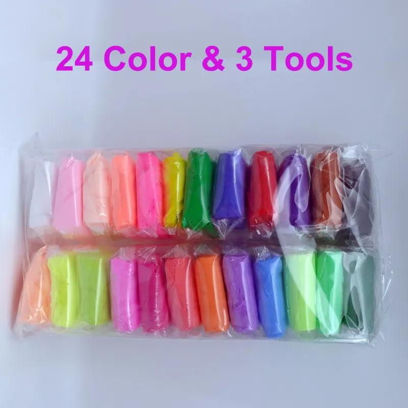 Air Dry Plasticine Modeling Clay: Educational Toy For Kids - Vibrant Colors & Safe  ourlum.com   