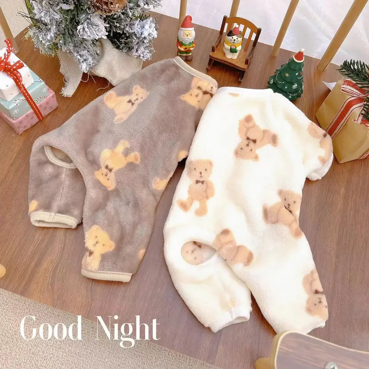 Pet Plush Jumpsuit: Sweet Velvet Dog Pajamas for Chihuahua Poodle  ourlum   