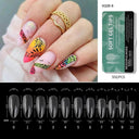 Almond French Coffin Acrylic False Nails Set Enhance Aesthetics