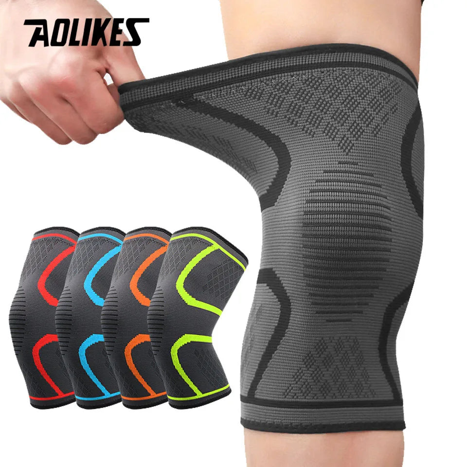 AOLIKES Compression Knee Brace for Men and Women - 1PC Sports Support Sleeve for Running, Knee Pain Relief, Meniscus Tear & ACL Recovery