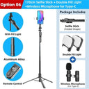 Wireless Selfie Stick Tripod Stand with LED Light - Ultimate Smartphone Photography Companion  ourlum.com Style 06  