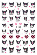 Adorable Cartoon Hello Kitty Nail Sticker Set for Nail Art