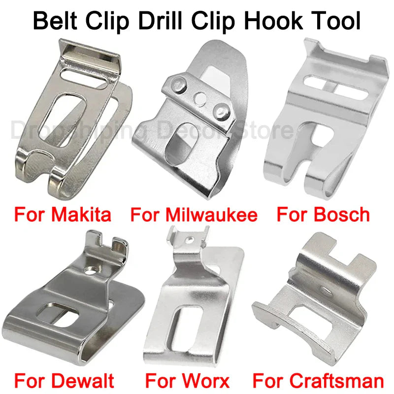 Belt Clip Hook With Screw For Makita/Milwaukee/Bosch/Dewalt/Worx/Ryobi/Ridgid 18V 20V Electric Drill Power Tools Accessories