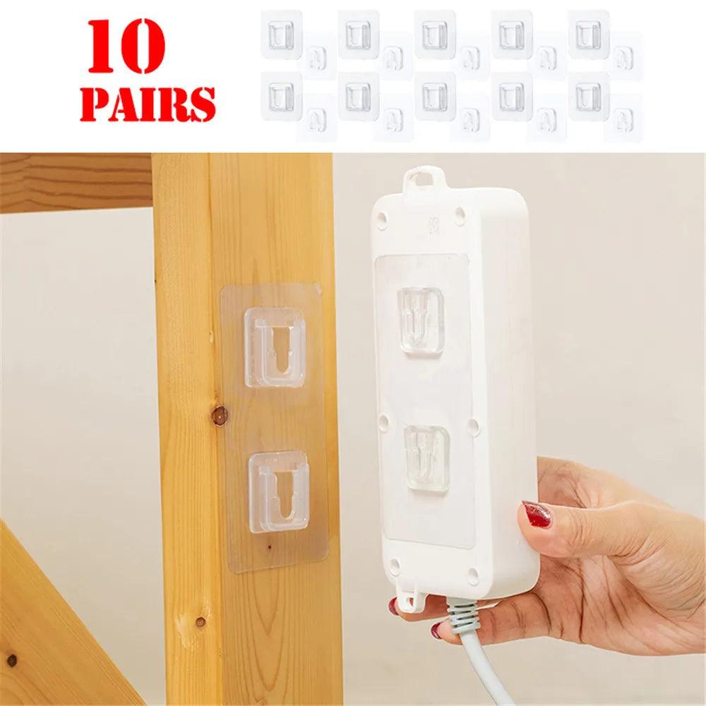 Double-Sided Adhesive Wall Hooks Hanger Strong Hooks Suction Cup Sucker Wall Storage Holder For Kitchen Bathroom - Strong Grip Double-Sided Adhesive Wall Hooks for Kitchen and Bathroom Organization  ourlum.com   