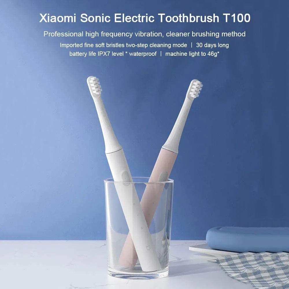 Electric Toothbrush T100 by XIAOMI Mijia - Colorful, USB Rechargeable, IPX7 Waterproof - Zone Reminder, High-Frequency Vibration, Two Brushing Modes  ourlum.com   