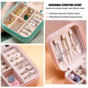 Elegant Mini Portable Jewelry Organizer PU Leather Case