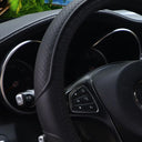 Artificial Leather Three-Dimensional Embossed Car Steering Wheel Cover 14.5-15 Inches