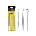 304 Stainless Steel 3pcs Dental Tools Kit with Dental Scraper Mirror Probe Dental Surgery Instruments  ourlum.com Default Title  