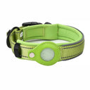 Anti-Lost Pet Dog Collar with Apple Airtag Tracker: Waterproof Reflective Design  ourlum.com green S(30-37cm) United State