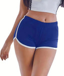 High-Waisted Acrylic Sports Shorts for Women: Versatile Yoga Pants with Anti-Walking Feature  ourlum.com M Blue 