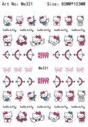 Adorable Cartoon Hello Kitty Nail Sticker Set for Nail Art