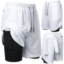 Summer Shorts For Mens Sports Sweatpants 2 In 1 Quick Dry