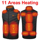 9/13Areas Heated Vest Men Women USB Heating Jacket Winter