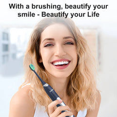 Smart Sonic Electric Toothbrush - 5 Modes, Deep Cleaning & Whitening, IPX7 Waterproof