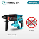 Yofidra 26MM Brushless Electric Hammer Drill Multifunctional Rotary Cordless Rechargeable Power Tools For Makita 18V Battery  ourlum.com No battery option 1 EU Russian Federation