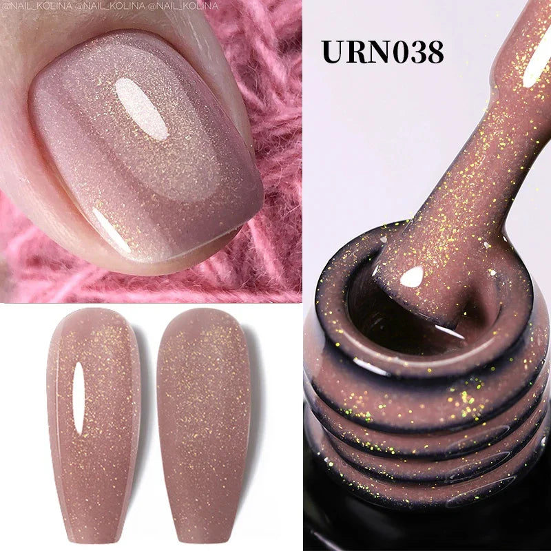 Aurora Winter Glow Nude Gel Polish: Durable, Easy, Healthy