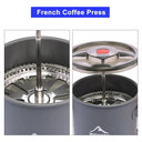 Portable Aluminum Camping Coffee Pot with French Press