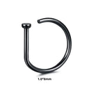 1PC 316L Stainless Steel Double Spiral Nose Hoop Ring