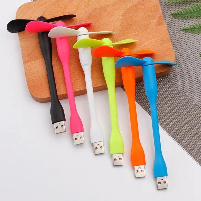 Mini USB Fan Portable Bendable Handheld Fan Multifunctional For Power Bank Laptop AC Charger For Computer Summer Gadgets  ourlum.com   