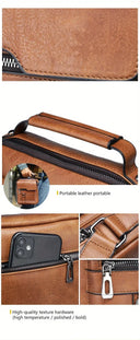 Brand Men Shoulder Bag for 9.7 Inch iPad PU Leather Flaps