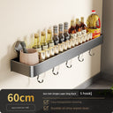 Suction Cup Punch-Free Wall Condiment Hook Rack Storage