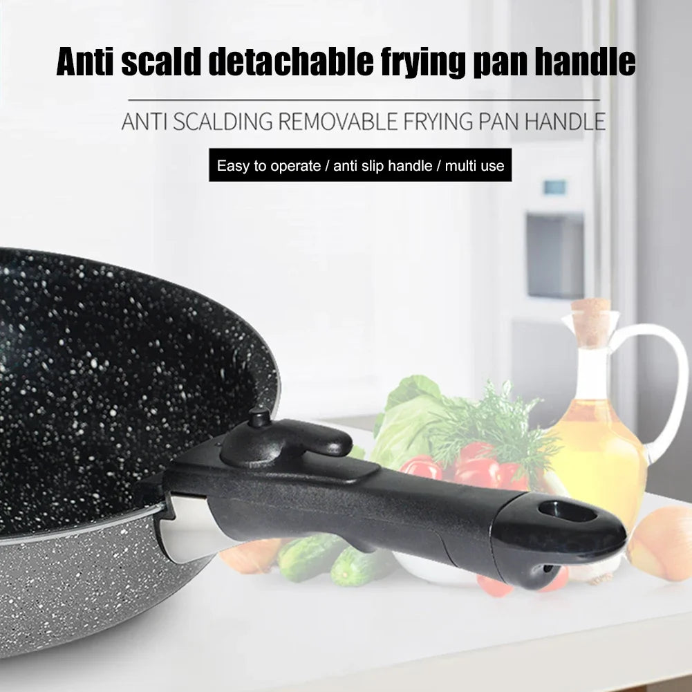 Detachable Anti-Scalding Pan Handle Clip for Kitchen Cookware - Replacement Grip for Frying Pans and Pots