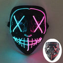 Halloween LED Purge Neon Light Up Mask With LED Gloves