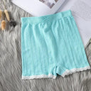 Lace Seamless Safety Shorts: Breathable Anti-bacterial Lingerie Upgrade  ourlum.com Blue 40-70KG 