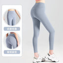 Sculpted Ribbed Yoga Leggings for Women - High Waist Tummy Control Workout Tights  ourlum.com   