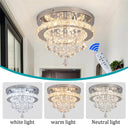 Crystal Chandelier Chrome Ceiling Lamps Led Flush Mount Light